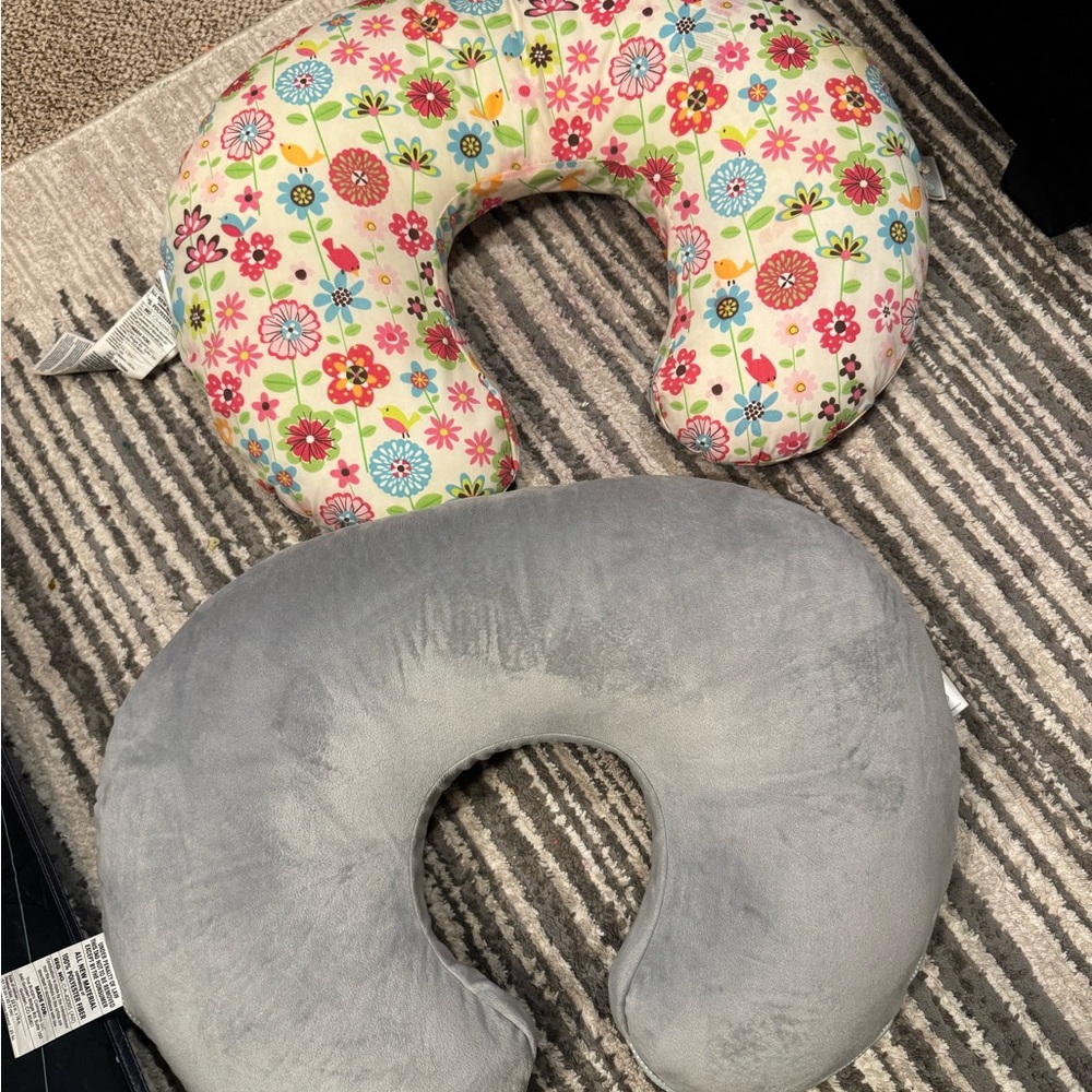 Boppy Floral and Gray Nursing Baby Pillow Set 2